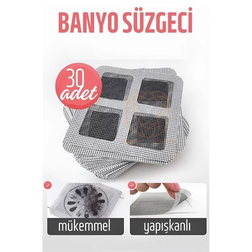 Modacar Banyo Gider Süzgeci 30 Adet