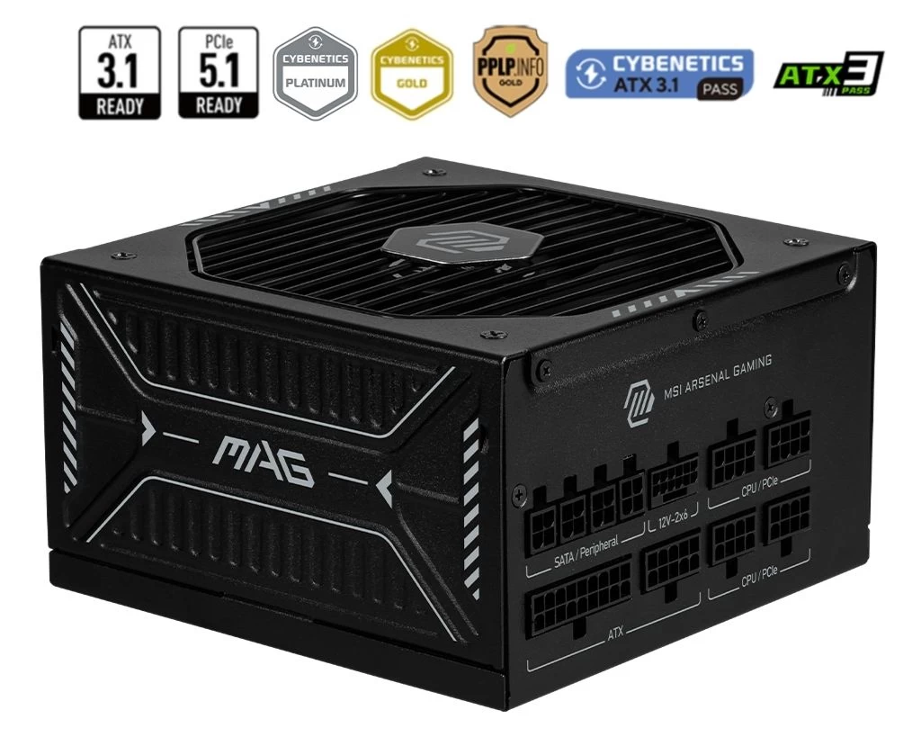 Msı Mag A850Gls Pcıe5 850W 80+ Gold Full Modüler