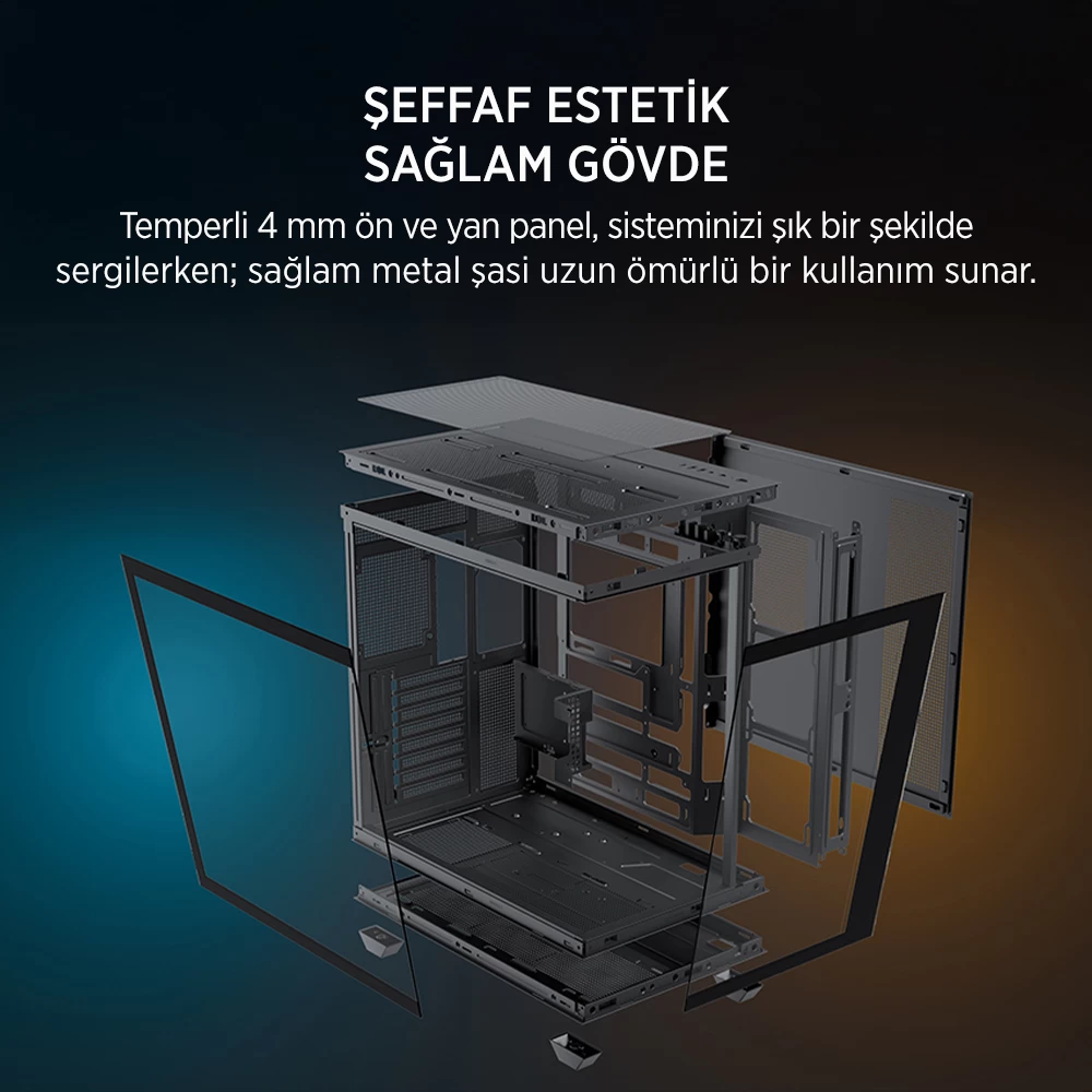 James Donkey Stark S801 7X Argb 650W Gamıng Case Black