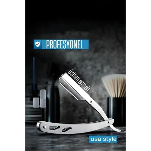 Modacar Berber Usturası - Üstten Açmalı Amerikan Tip Berber Tıraş Usturası