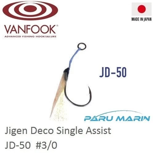 Vanfook Jigen Tekli Assist İğne Jd-50 3 Adet  # 3/0