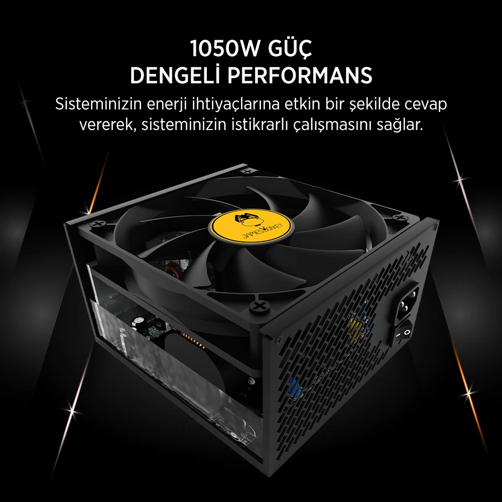 James Donkey Jdp1050 Apfc 12cm 1050w Bronze 80+ Atx 3.1 Pci-e 5.1 Power Supply