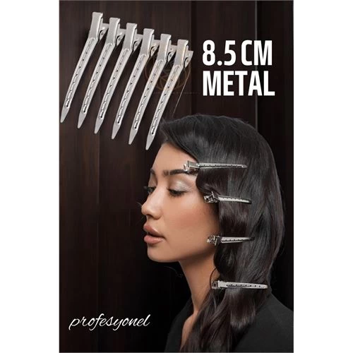 Modacar Saç Klipsi Metal Toka Profesyonel 6 Adet