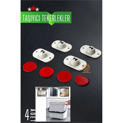 Modacar Bilyeli Mini Taşıyıcı Tekerlek Seti  360d Yapışkanlı