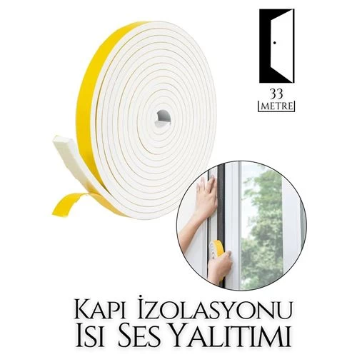 Modacar Kapı Ses Isı Yalıtım Sünger Bant 33 Metre