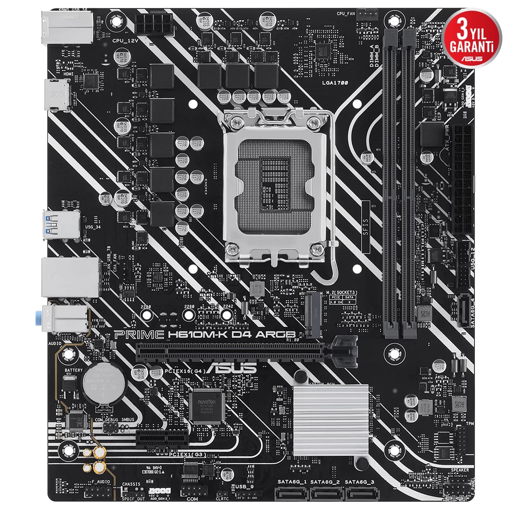Asus Prime H610m-k D4 Argb Ddr4 3200mhz Matx