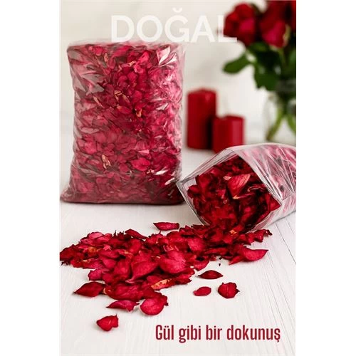 Doğal Kurutulmuş Gül Yaprakları – Dekoratif, Aromatik Ve Romantik Kullanım İçin 70g Paket 