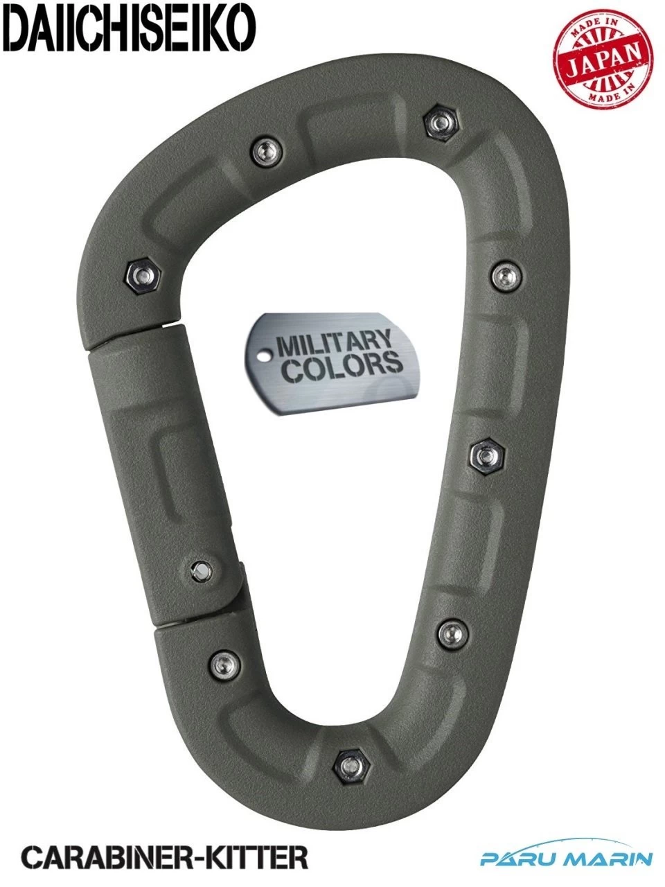 Daiichiseiko Carabiner Kitter Düğüm Sıkma Ve İp-misina Kopartma Aparatı Foliage Green