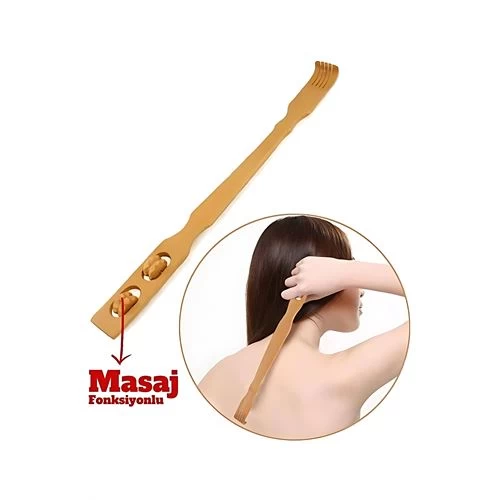 Masajlı Sırt Kaşıma Aparatı - Bambu Sırt Kaşıyıcı 