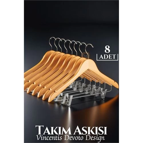 Modacar Takım Askısı Ceket Etek Pantolon Kıskaçlı 8 Adet Vincentis Devoto Design