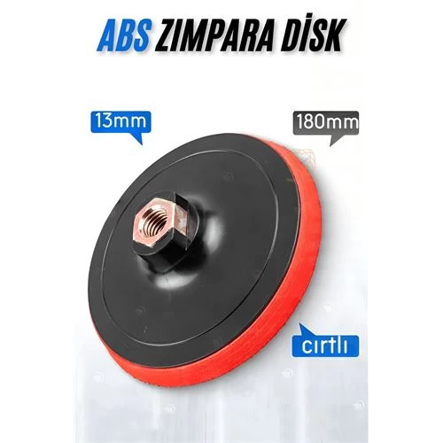 Modacar 180 Mm Cırtlı Zımpara Disk Pasta Cila Sünger Tabanı