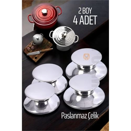 Modacar Tencere Tava Tepesi Tencere Tava Kapağı Tutucu 2 Boy 4 Adet
