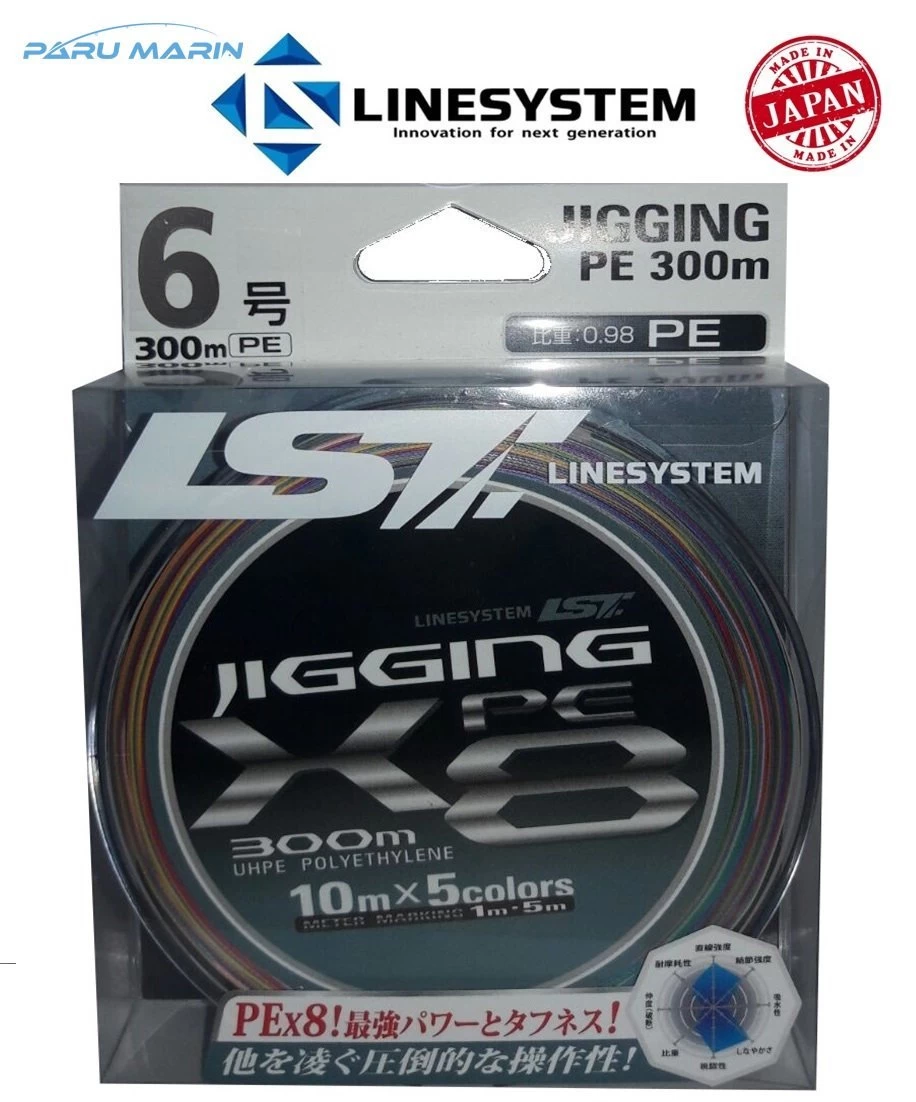 Linesystem Jigging X8 Pe 6.0   0,40mm.  80lb.  36 Kg. 300mt.