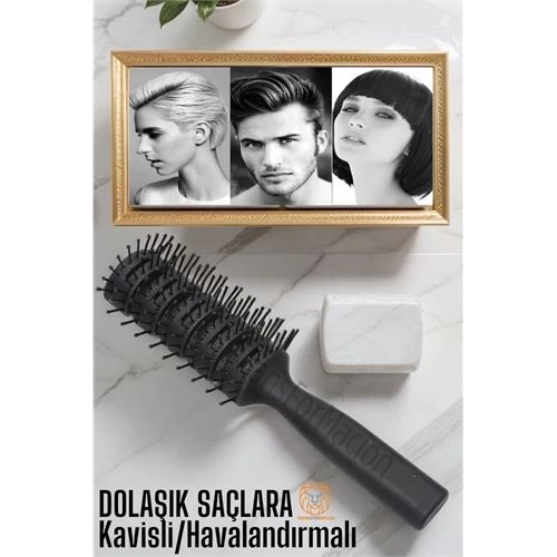 Modacar Nano Dolaşık Saç Tarağı Kavisli Havalandırmalı