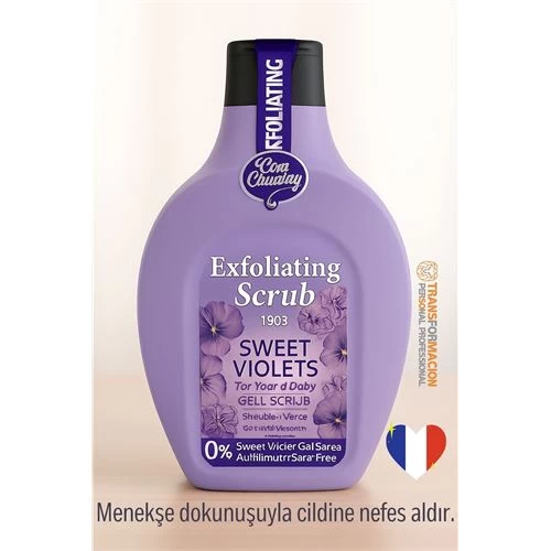 Modacar Sweet Violets Vücut Peelingi 500 Ml - Peeling Jel – 1903 Serisi, 0% Sülfat Vücut Scrubı