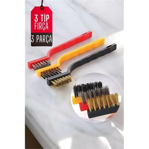 Modacar Mutfak Fırça Seti 3 Değişik Uçlu
