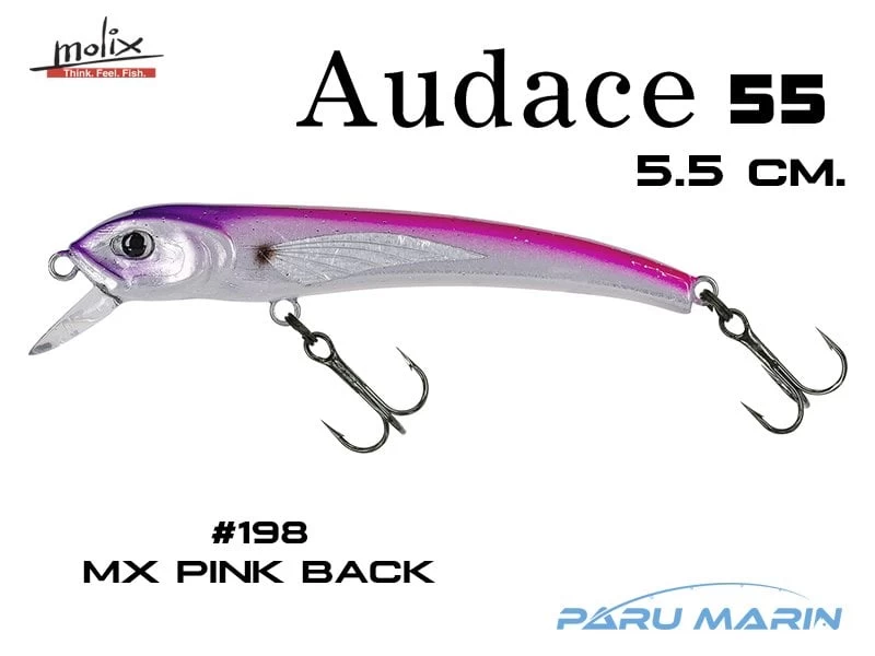 Molix Audace 55 Sinking - 5.5cm. #198 Mx Pink Back