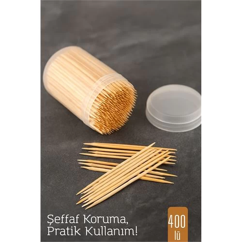 Modacar 400’lü Kapaklı Kürdanlık – Doğal Ahşap Kürdan | Hijyenik Sunum Ve Pratik Kullanım