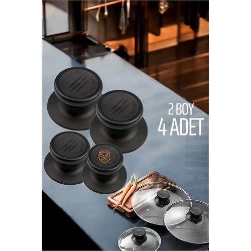 Modacar Tencere Tava Tepesi Tencere Tava Kapağı Tutucu 2 Boy 4 Adet