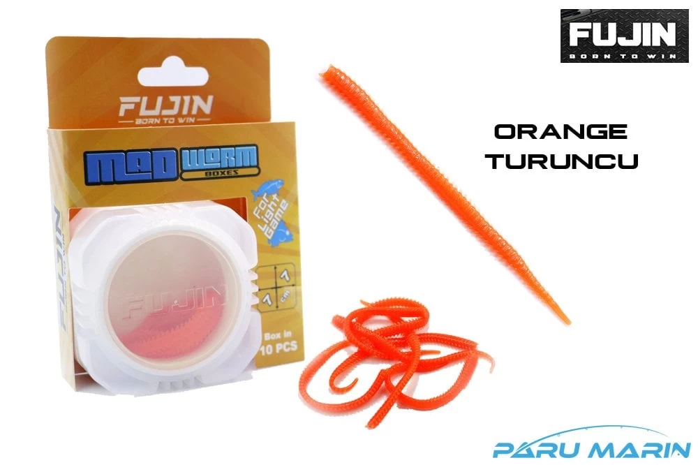 Fujin Mad Worm 9 Cm Lrf Silikonu Boru Kurdu Turuncu