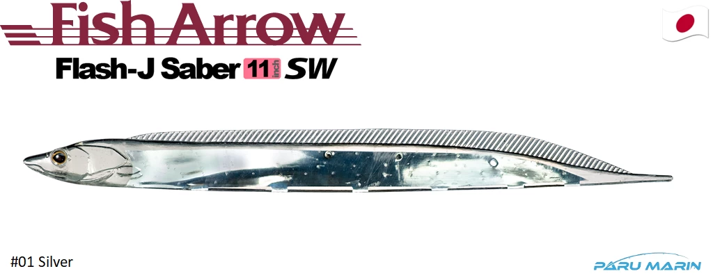 Fish Arrow Saber 11'' Sw 28cm Silikon #01 Silver
