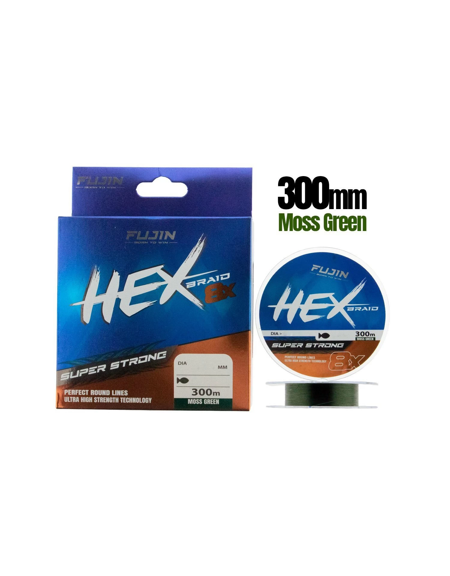 Fujin Hex Braid 8x 300mt Moss Green Pe İp Misina