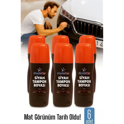 Modacar 6 Li Siyah Tampon Boyası Solmuş Ve Matlaşmış Tamponlar İçin Hızlı Yenileme
