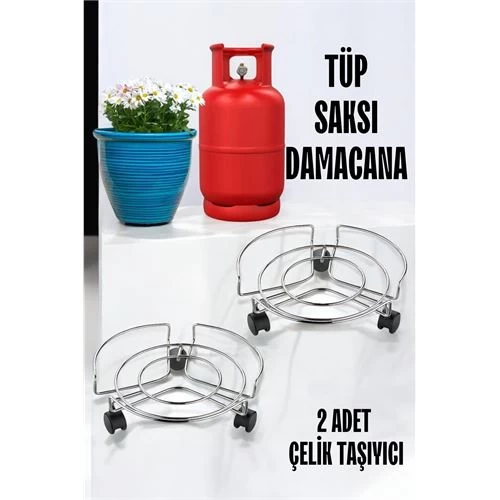 Modacar Saksı Tüp Damacana Altlığı Tekerlekli Taşıyıcı 2 Adet