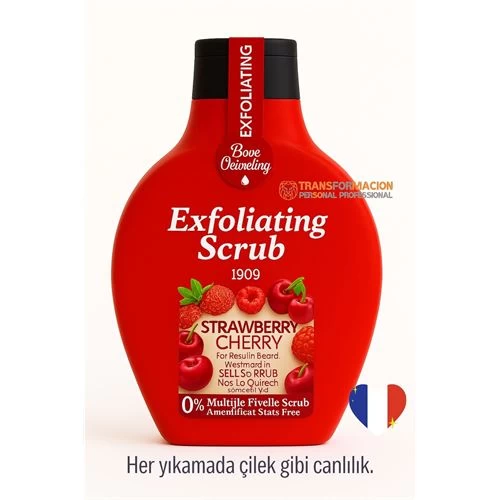 Modacar Çilek & Kiraz Özlü Peeling Jel Peeling Jel Scrub 500 Ml