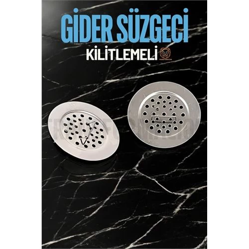 Modacar Kilitlenebilir Metal Lavabo Evye Süzgeci 2 Adet