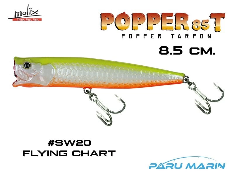 Molix Popper 85t 8.5 Cm. Sahte Balık, #sw20 Flying Chart