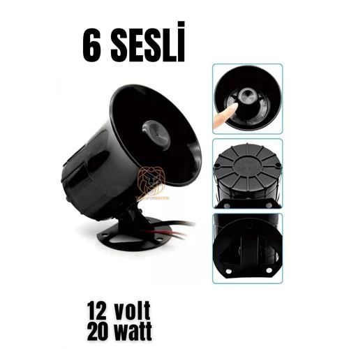 Modacar Alarm Sireni 6 Değişik Sesli