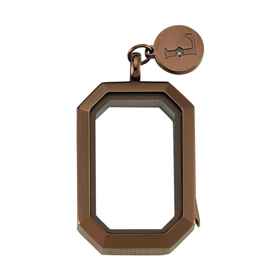 Swarovski Zirconia Logo Tag - Luzyo - Vintage - Bronz-40*28 Mm