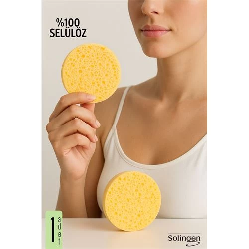 Modacar  Makyaj Temizlik Pedi Cilt Temizlik Süngeri Doğal Selülöz 1 Adet