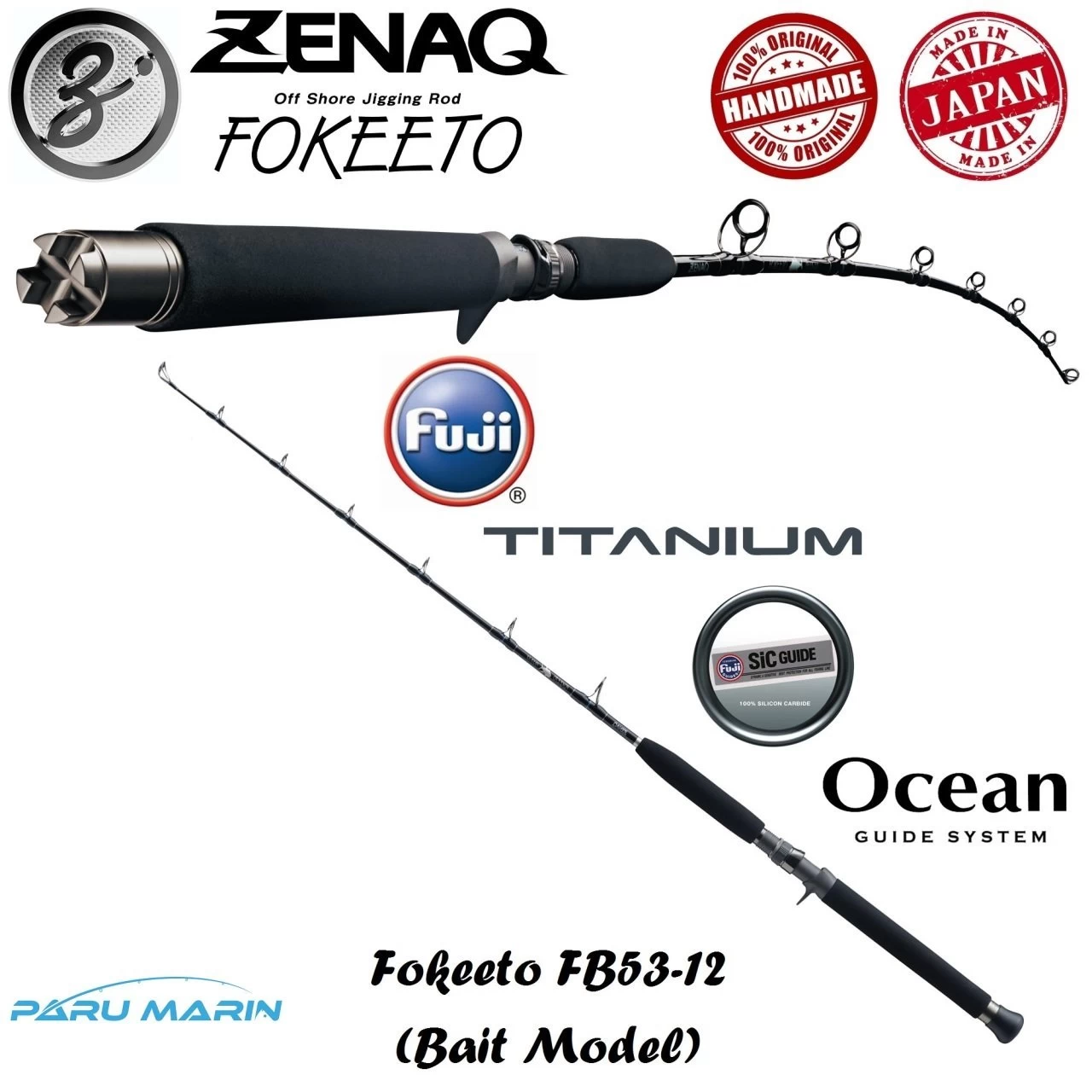 Zenaq Fokeeto Fb53-12 Jig Kamışı  160 Cm. Max. 400 G.