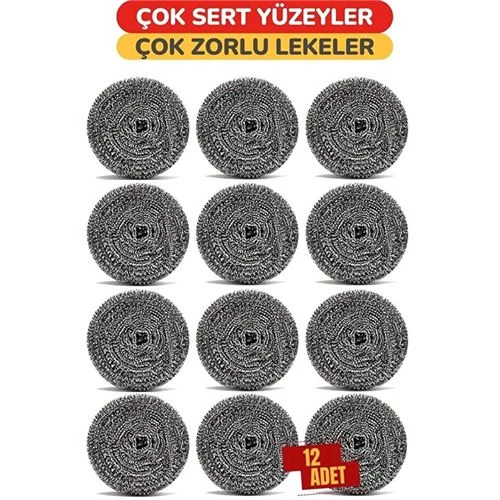 Çelik Bulaşık Ovalama Teli 12 Adet 