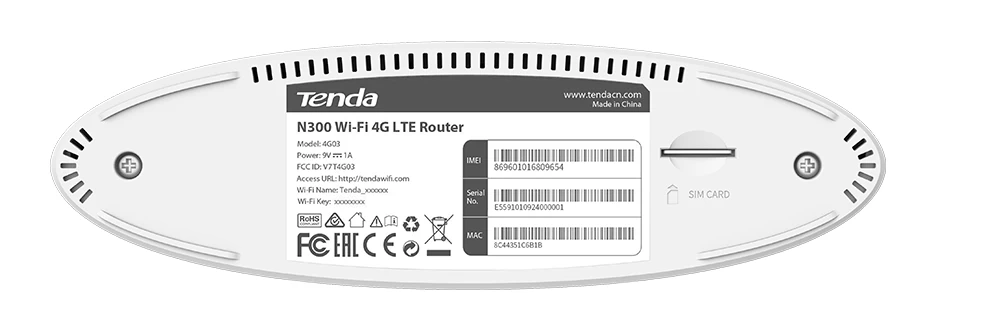 Tenda 4g03 N300 2port 300mbps Router (sim Kart Takilabİlİr)