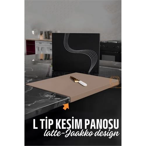 Modacar Köşeli Kesim Panosu Latte Kesim Tahtası Jaakko Design