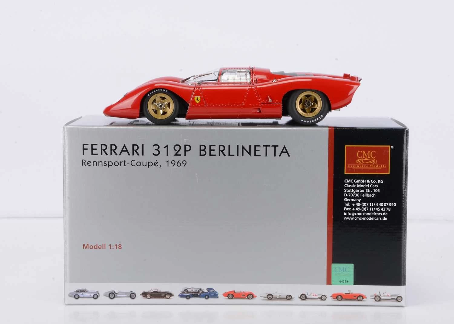 Cmc 1/18 Ferrari 312p Berlinetta Sports  1969