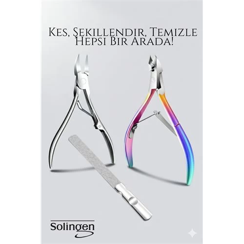 Modacar 3’lü Paslanmaz Manikür Seti – Tırnak Makası, Et Pens, Kavisli Makas | Evde Profesyonel Bakım