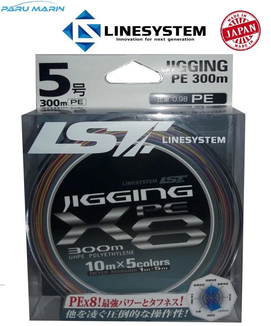 Linesystem Jigging X8 Pe 5.0   0,35mm.  70lb.  32,0kg. 300mt.