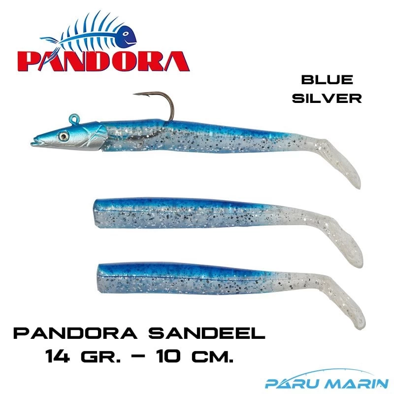 Pandora Sandel 10 Cm. 14 Gr. Blue Silver Silikon Yem