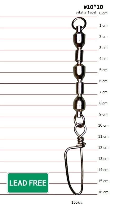 Coh 5'li Klipsli Fırdöndü Deep Drop #10*10 165 Kg.