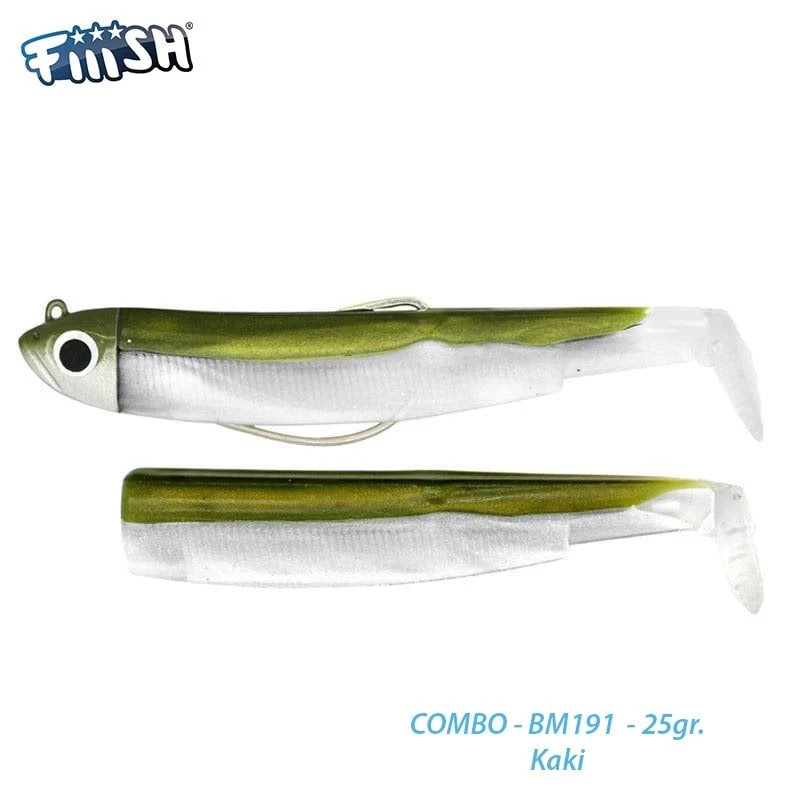 Fiiish Bm120/3 Bm191 Combo Off Shore 25gr. Kaki Silikon