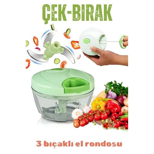Modacar İpli El Rondosu Çek Bırak El Rondosu 3 Bıçaklı 8x12 Cm