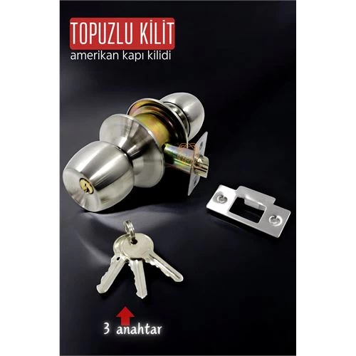 Modacar Topuzlu Kilit Amerikan Kapı Kilit Buton Set