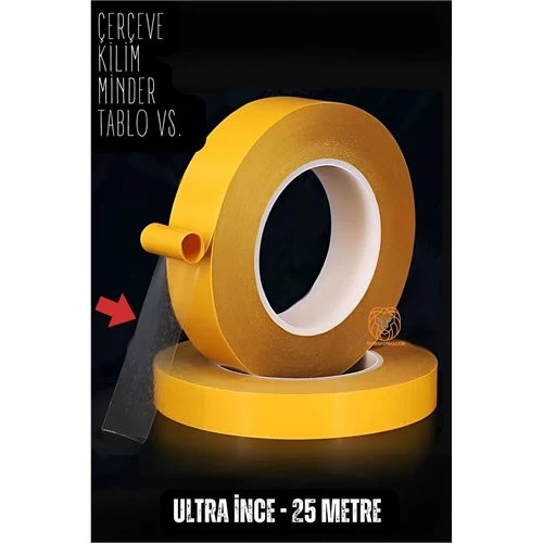 Modacar Çift Taraflı Yapıştırıcı Bant Ultra İnce 25 Metre