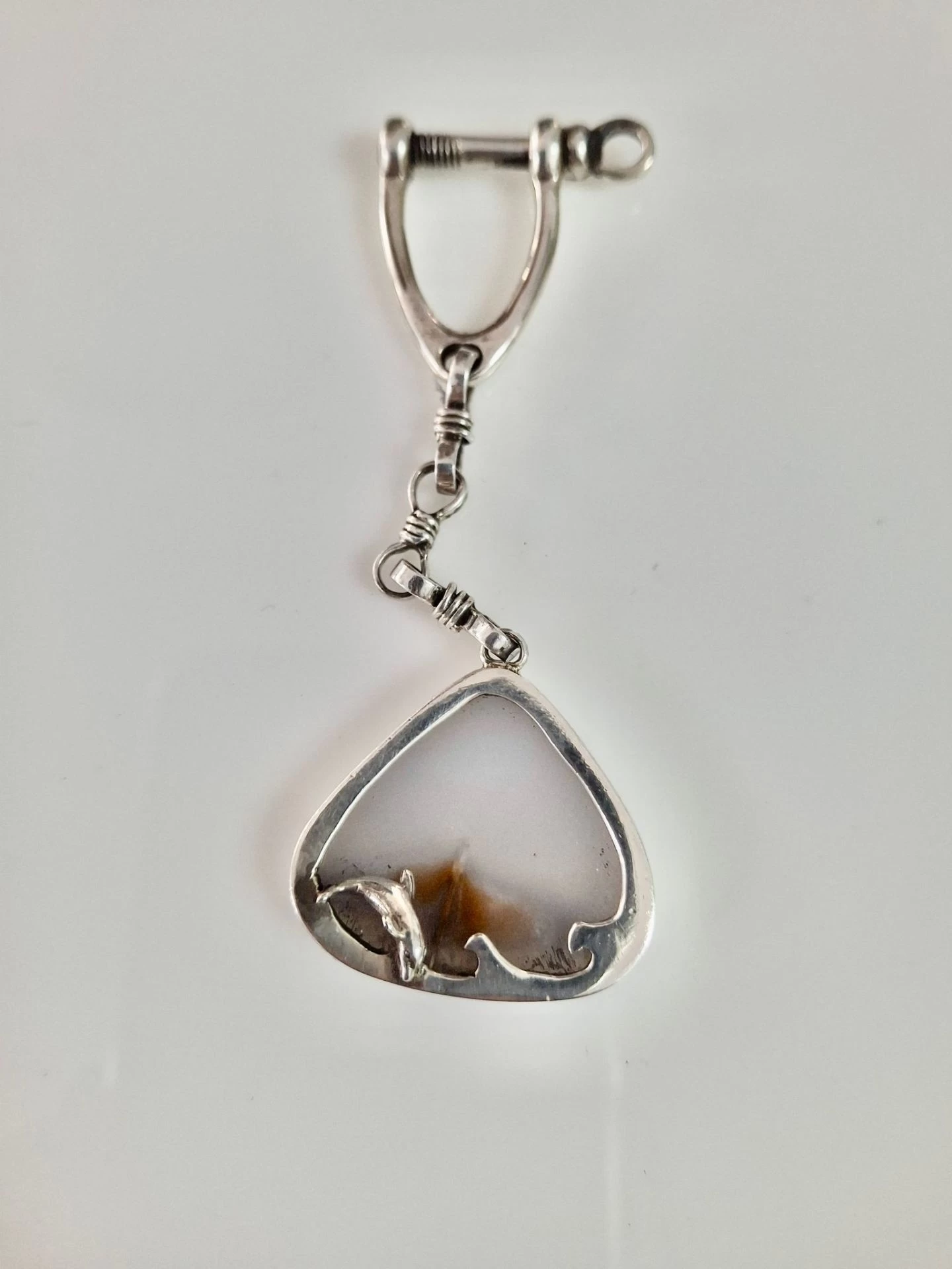 Yunus Doğal Taş Anahtarlık (kalsedon)