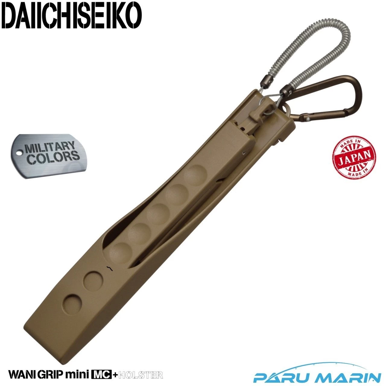 Daiichiseiko Wani Grip Mc Mini Balık Maşası 21 Cm + Taşıma Kılıfı Dark Earth