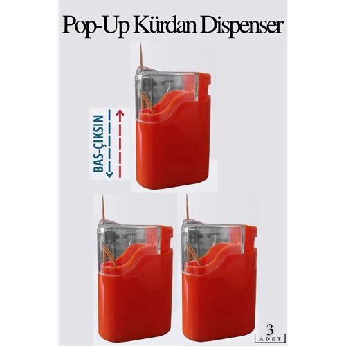 Modacar Otomatik Bas-bırak Kürdanlık 3 Lü Set